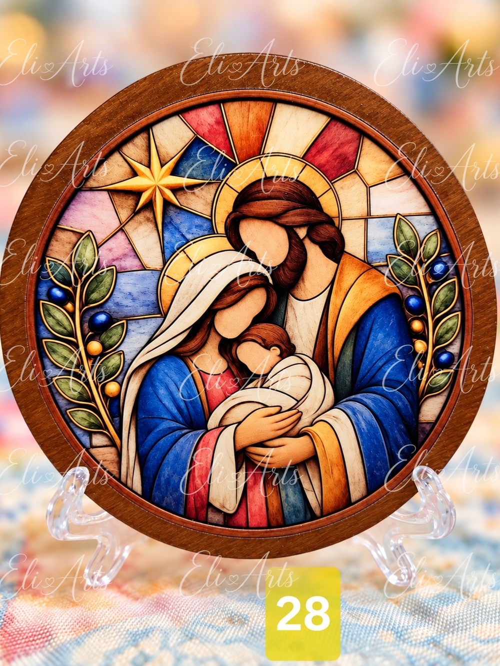 Holy Family Nativity Wooden Christmas Decor